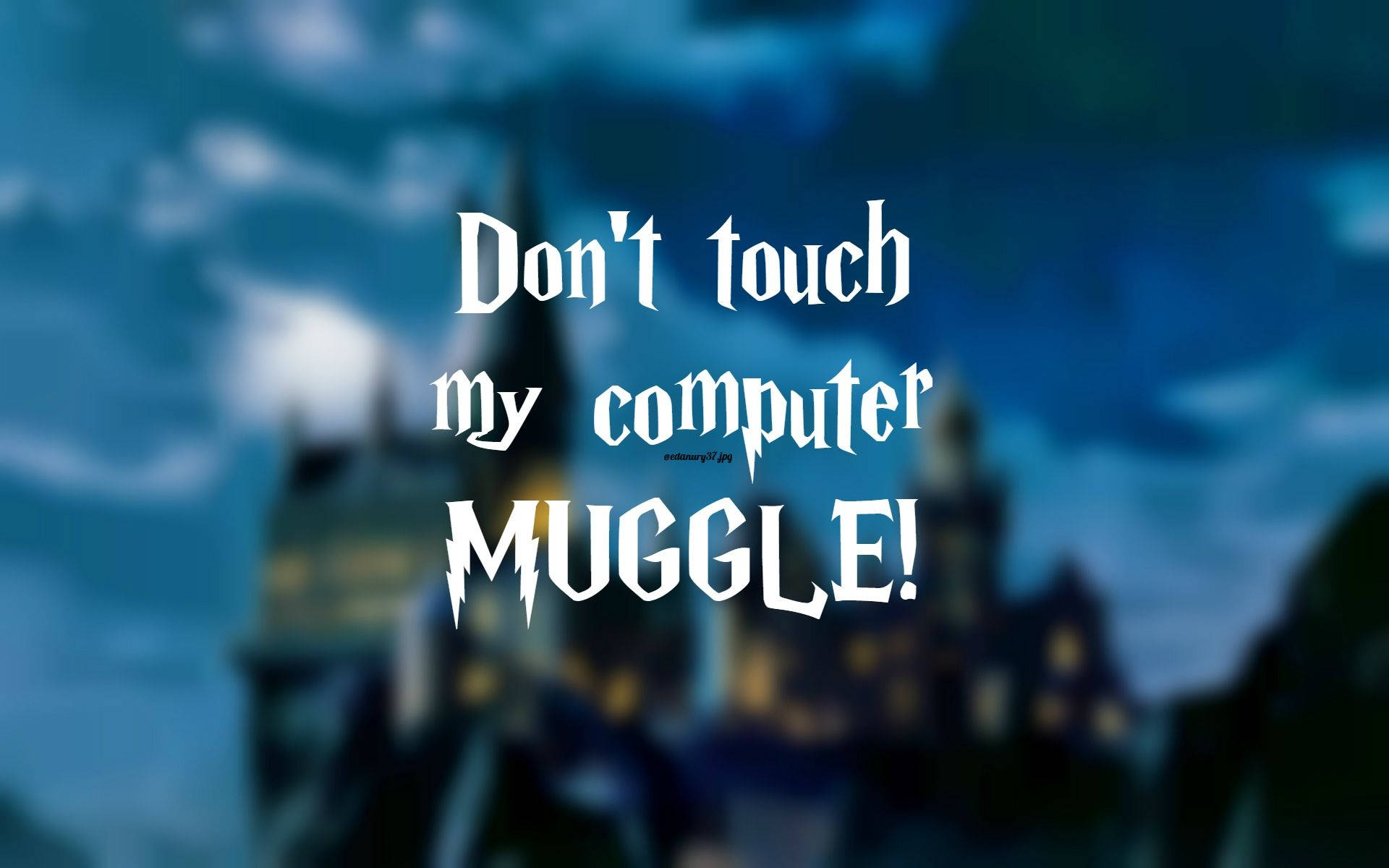 Moenie Aan My Rekenaar Vat Nie Harry Potter Muurpapier