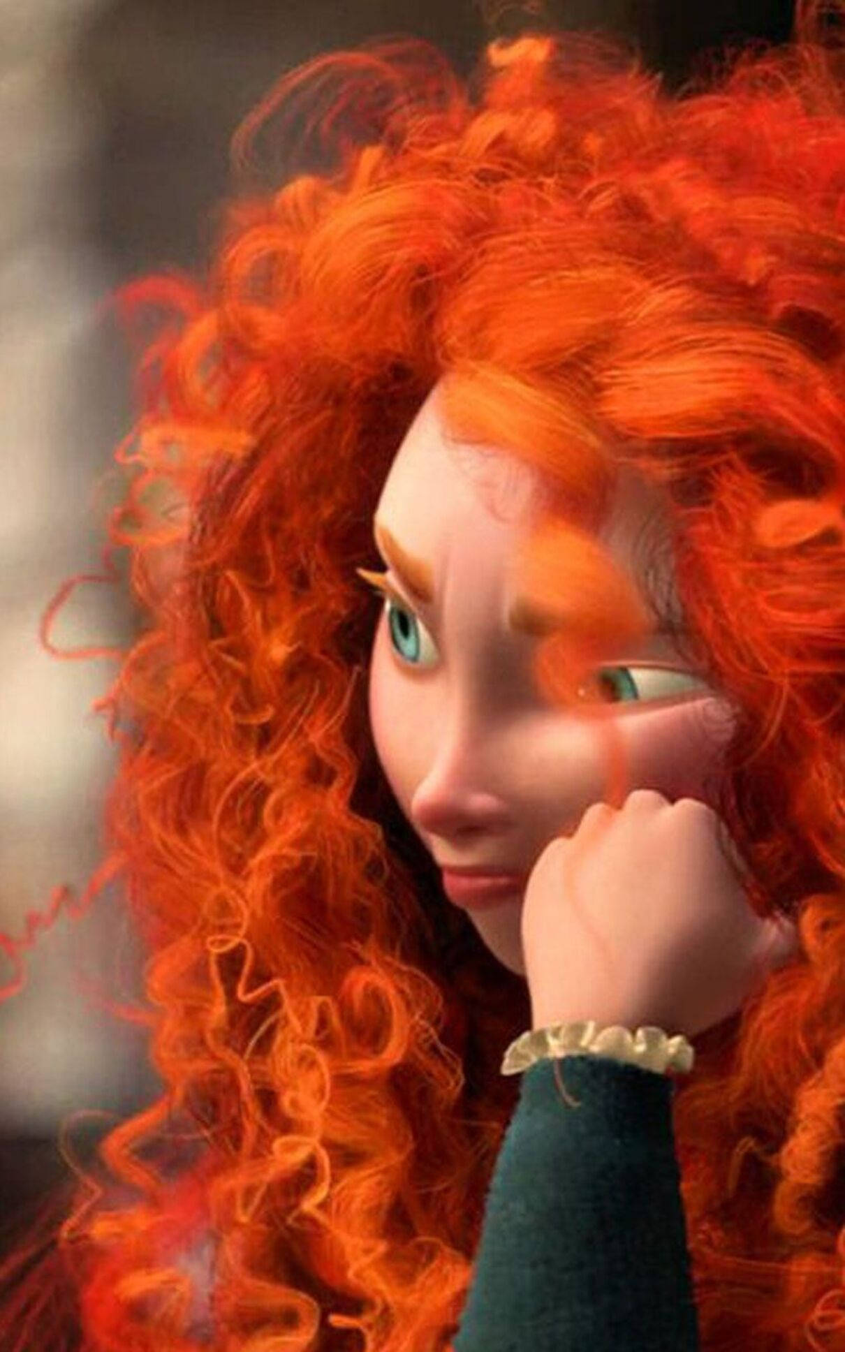 Mokkende Prinses Merida Foon Muurpapier