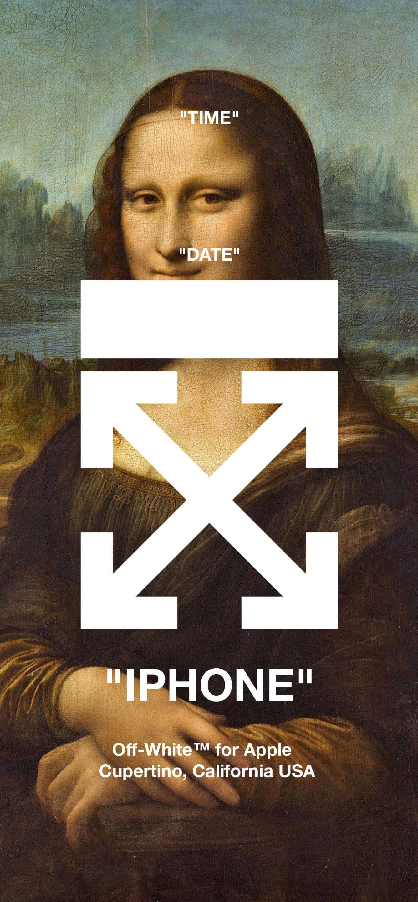 Mona Lisa Off-White iPhone Muurpapier