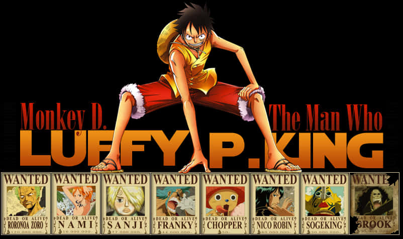 Monkey D Luffy Die Piraatkoning Muurpapier