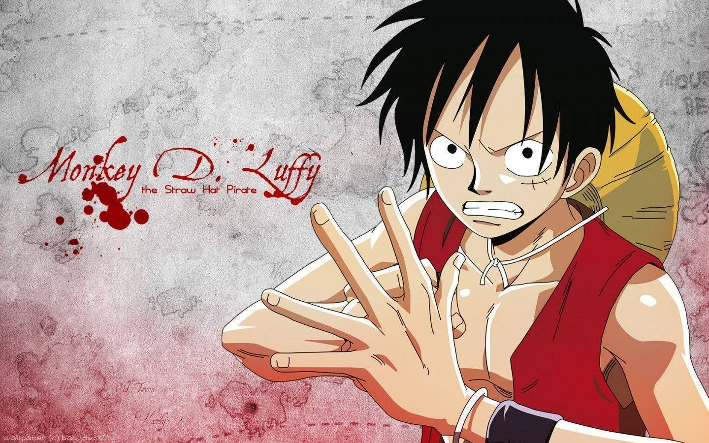 Monkey D Luffy Kwaad Muurpapier