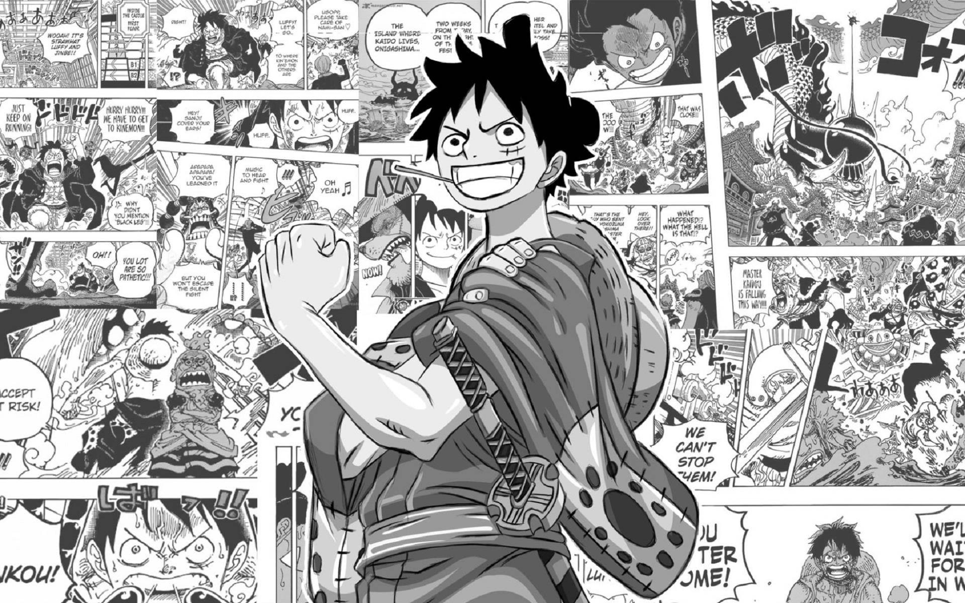 Monkey D. Luffy Manga Paneel Muurpapier