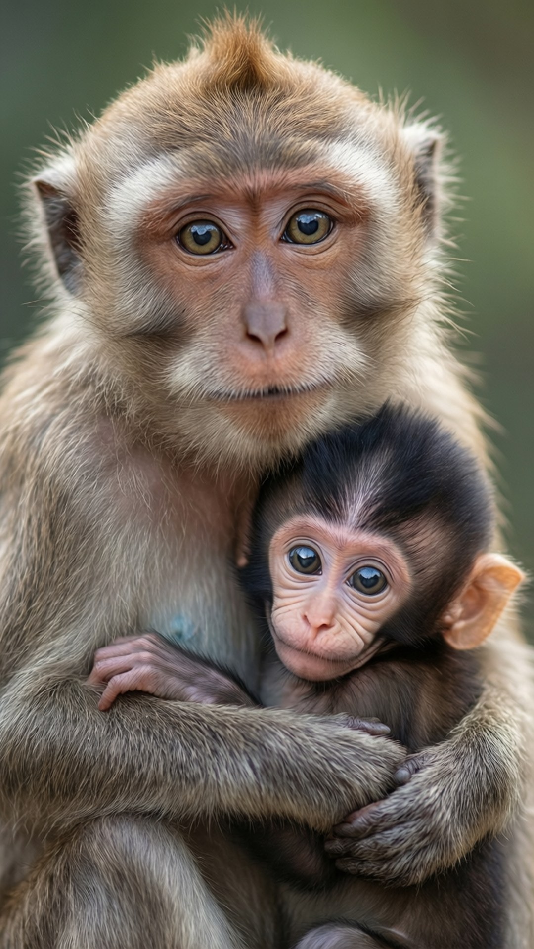 Monkey Ma en Baba Muurpapier