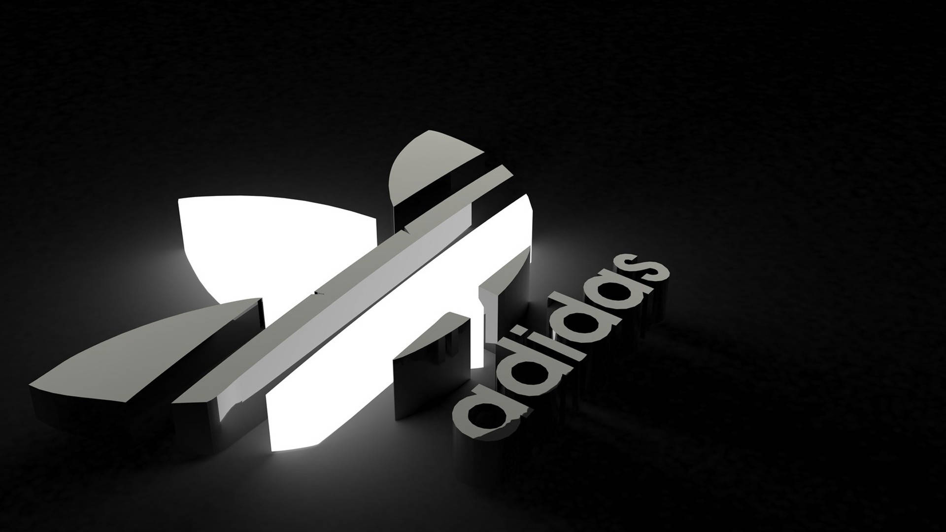 Monochroom Adidas Handelsmerklogo Muurpapier