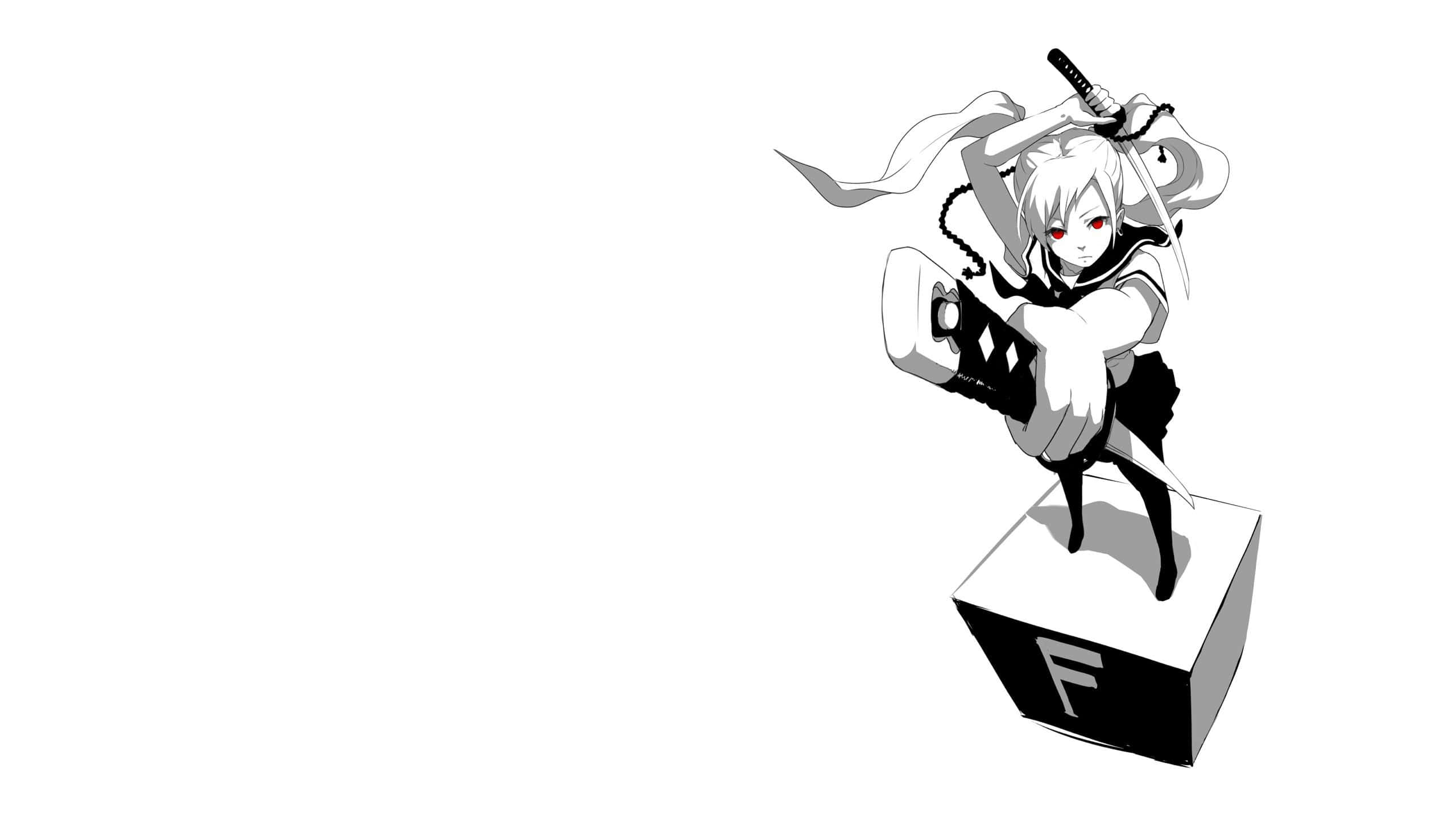 Monochroom Anime Droomlandskap Muurpapier