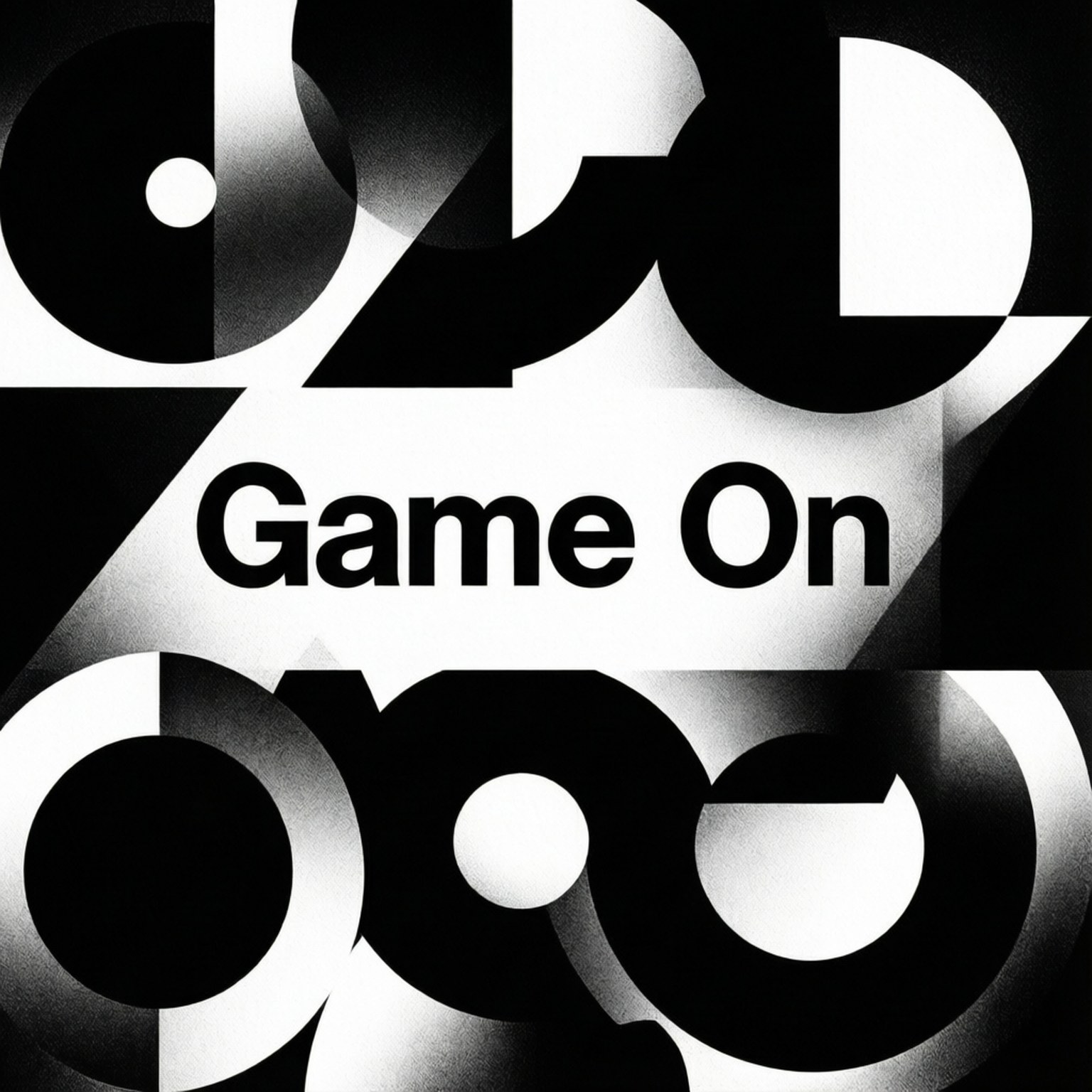 Monochroom Meetkundige Game On Muurpapier