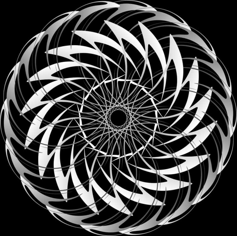 Monochroom Optiese Illusie Sfeer Muurpapier