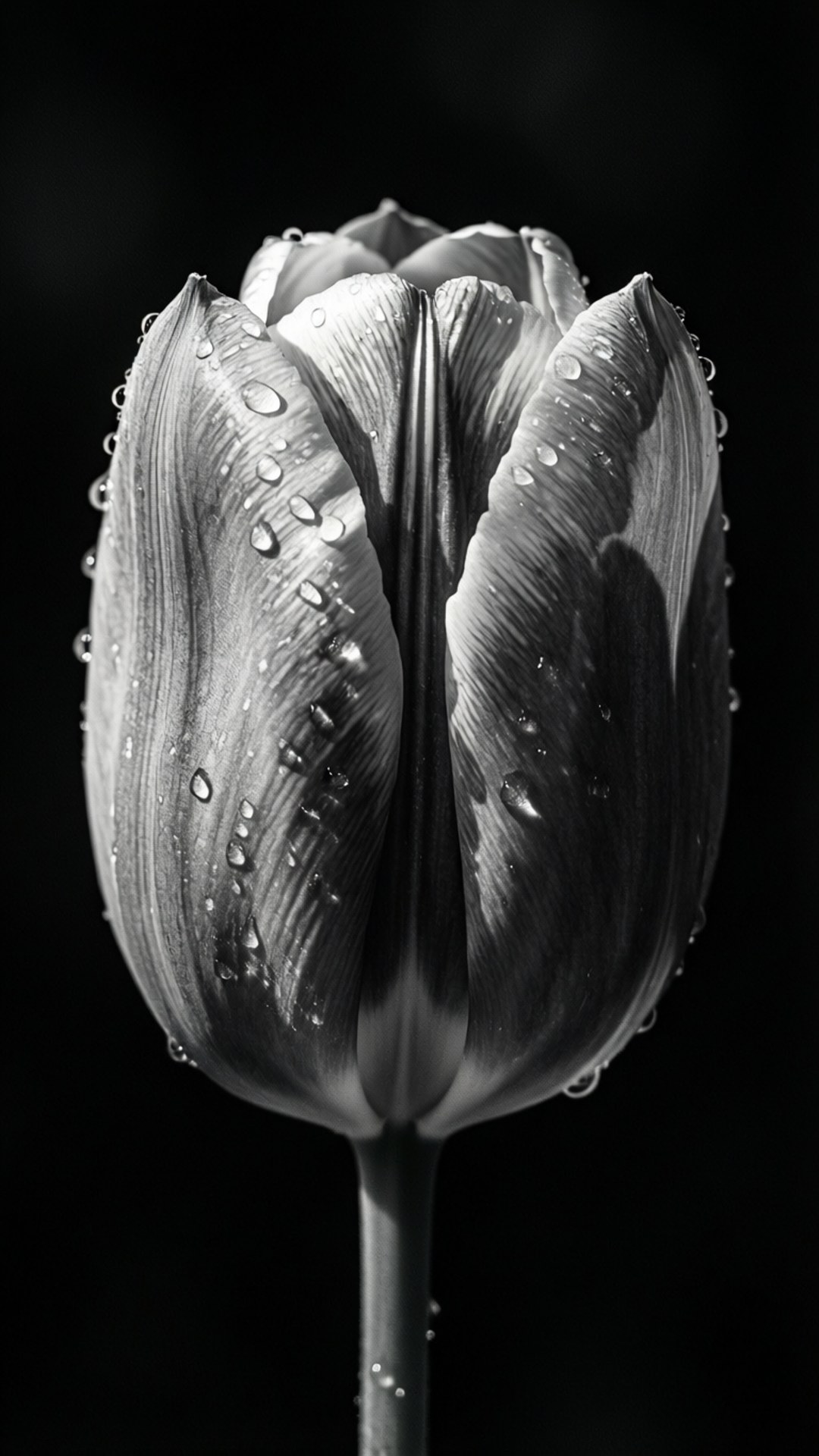 Monochroom Tulp Muurpapier