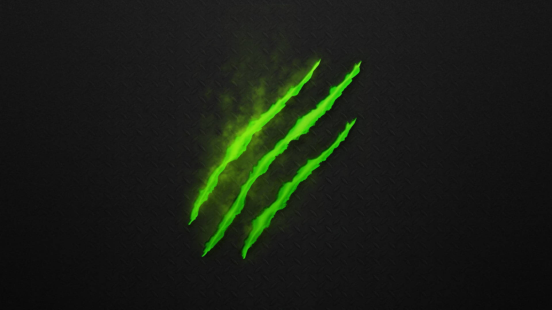 Monster-logo Neon Groen Estetika Muurpapier