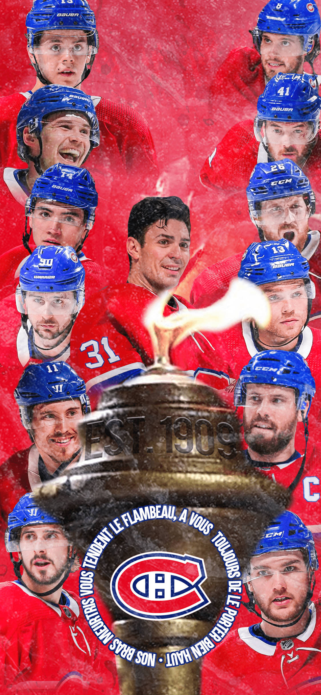 Montreal Canadiens Speler Foon Muurpapier