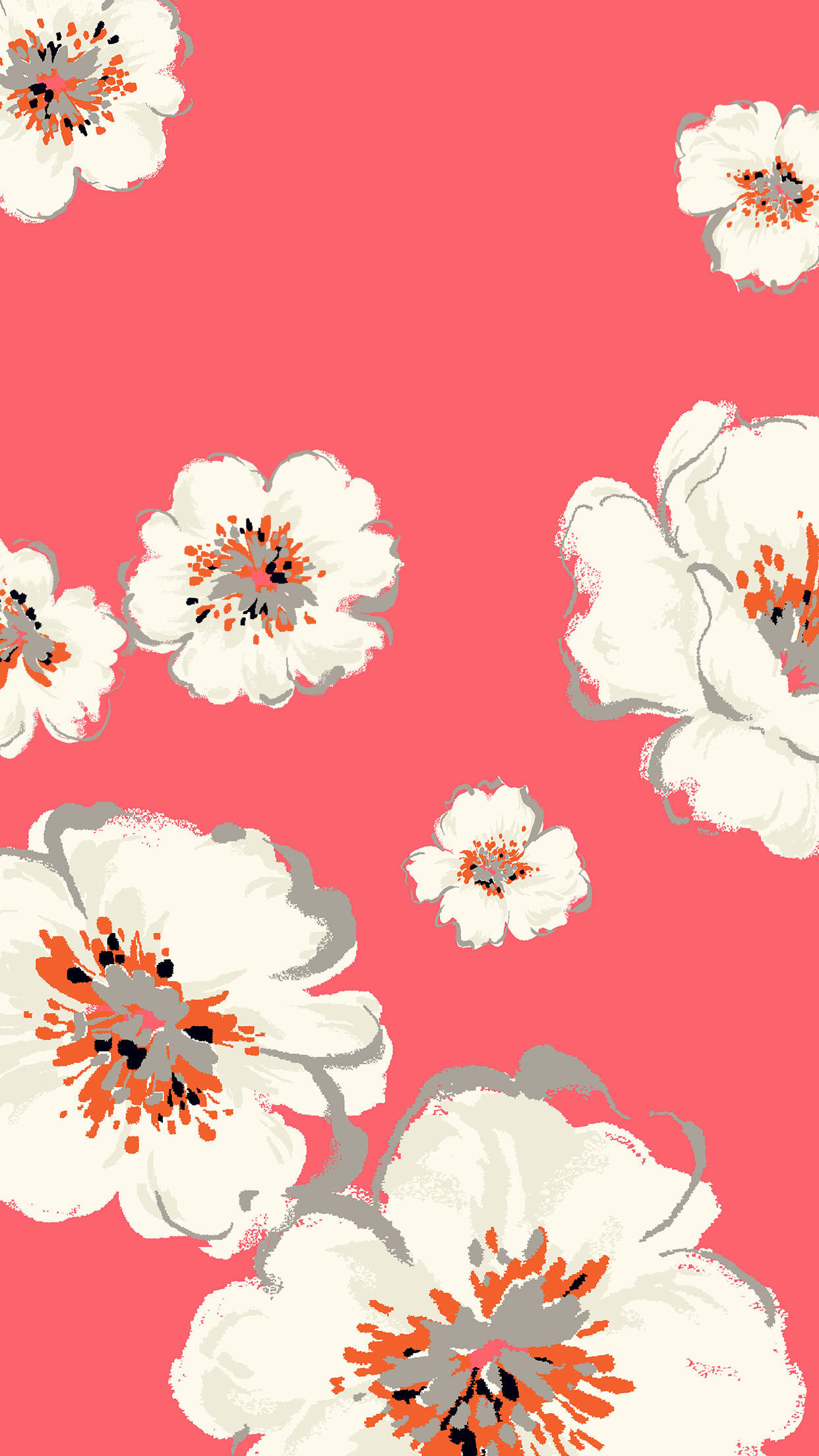 Mooi Wit Blom iPhone Muurpapier