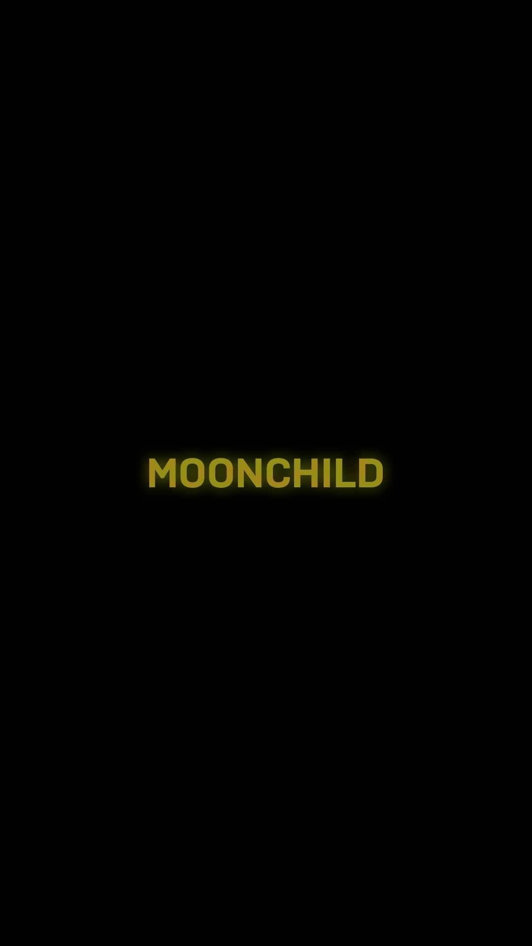 Moonchild BTS Swart Estetika Muurpapier