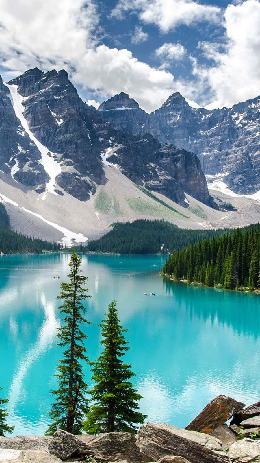 Moraine Lake Kanada vir Android Natuur Muurpapier
