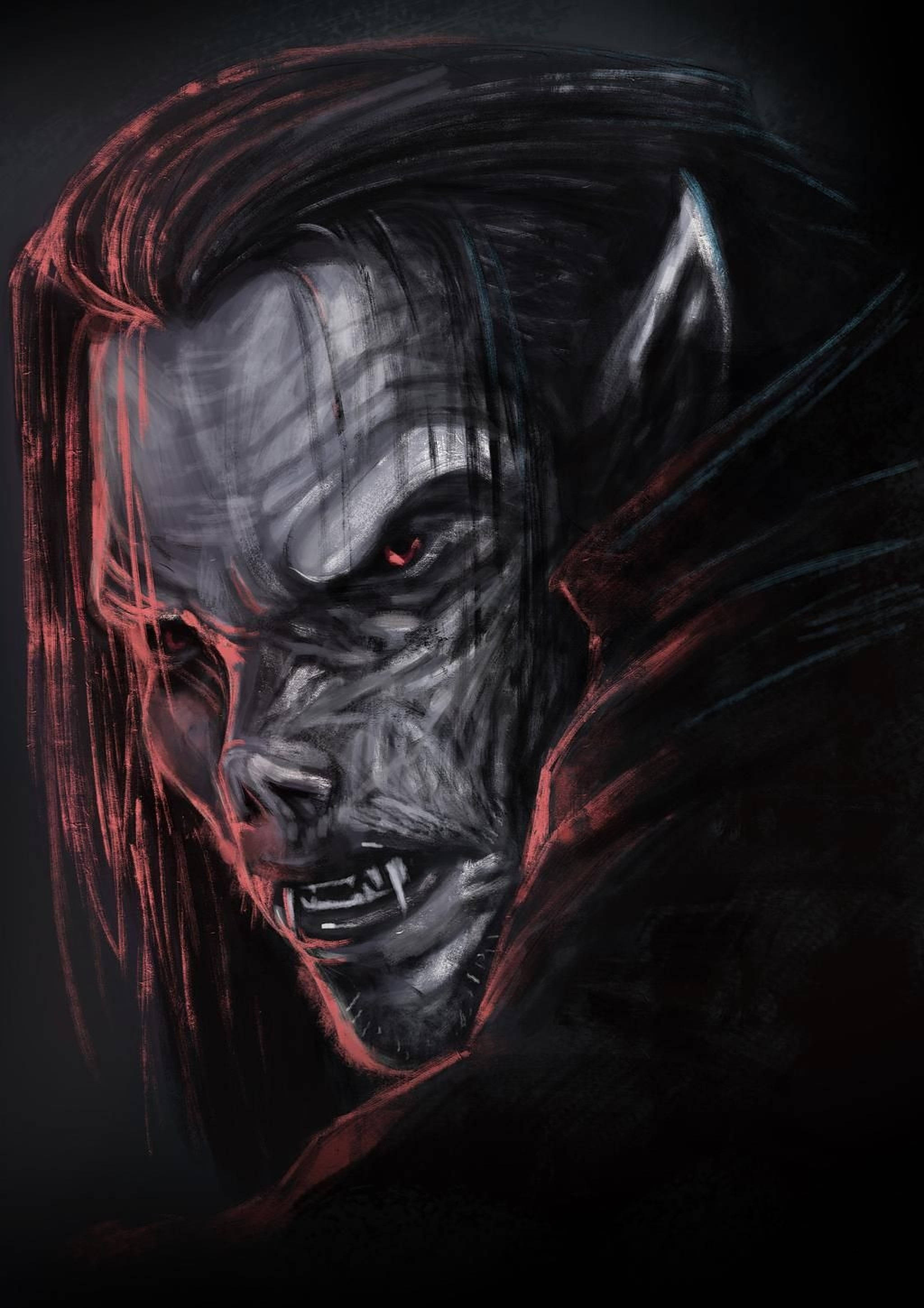 Morbius Digitale Illustrasie Muurpapier