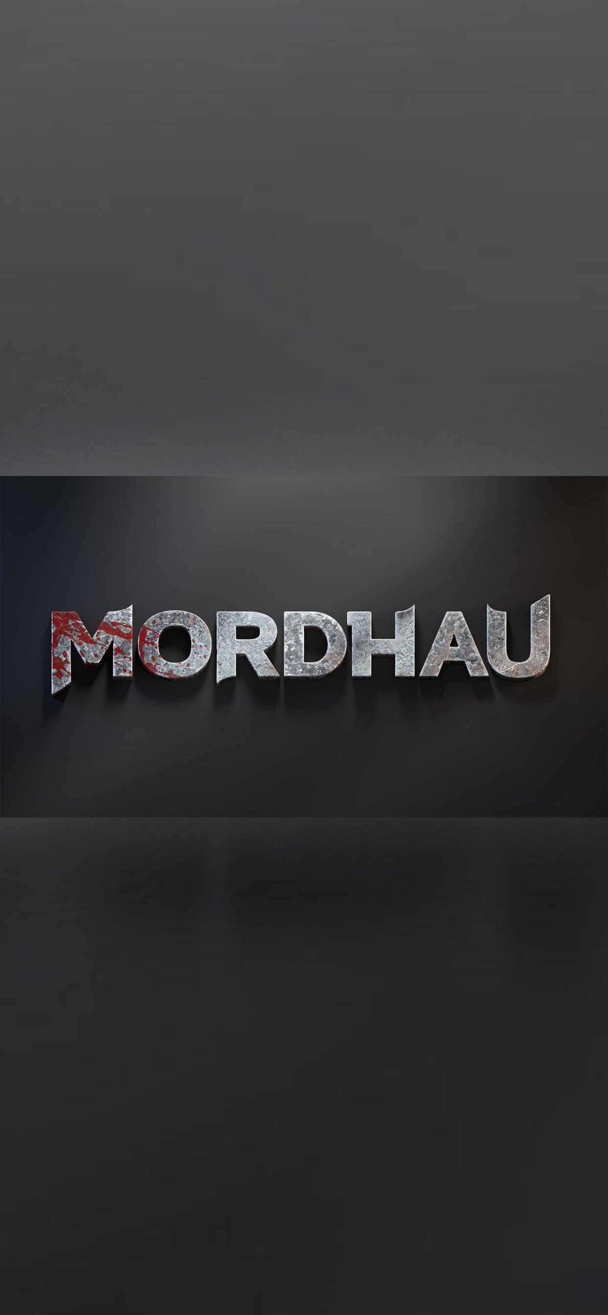 mordhau-logo op 'n donker agtergrond Muurpapier