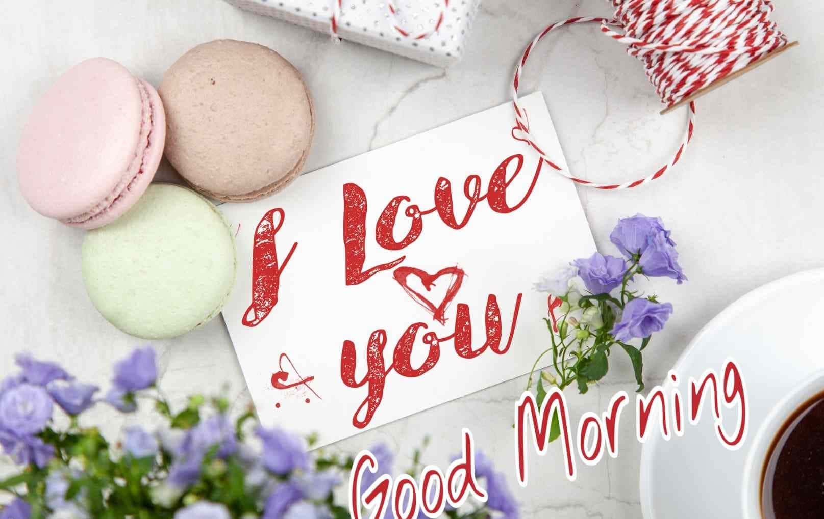 Môre is Ek Lief vir Jou Franse Macarons Muurpapier