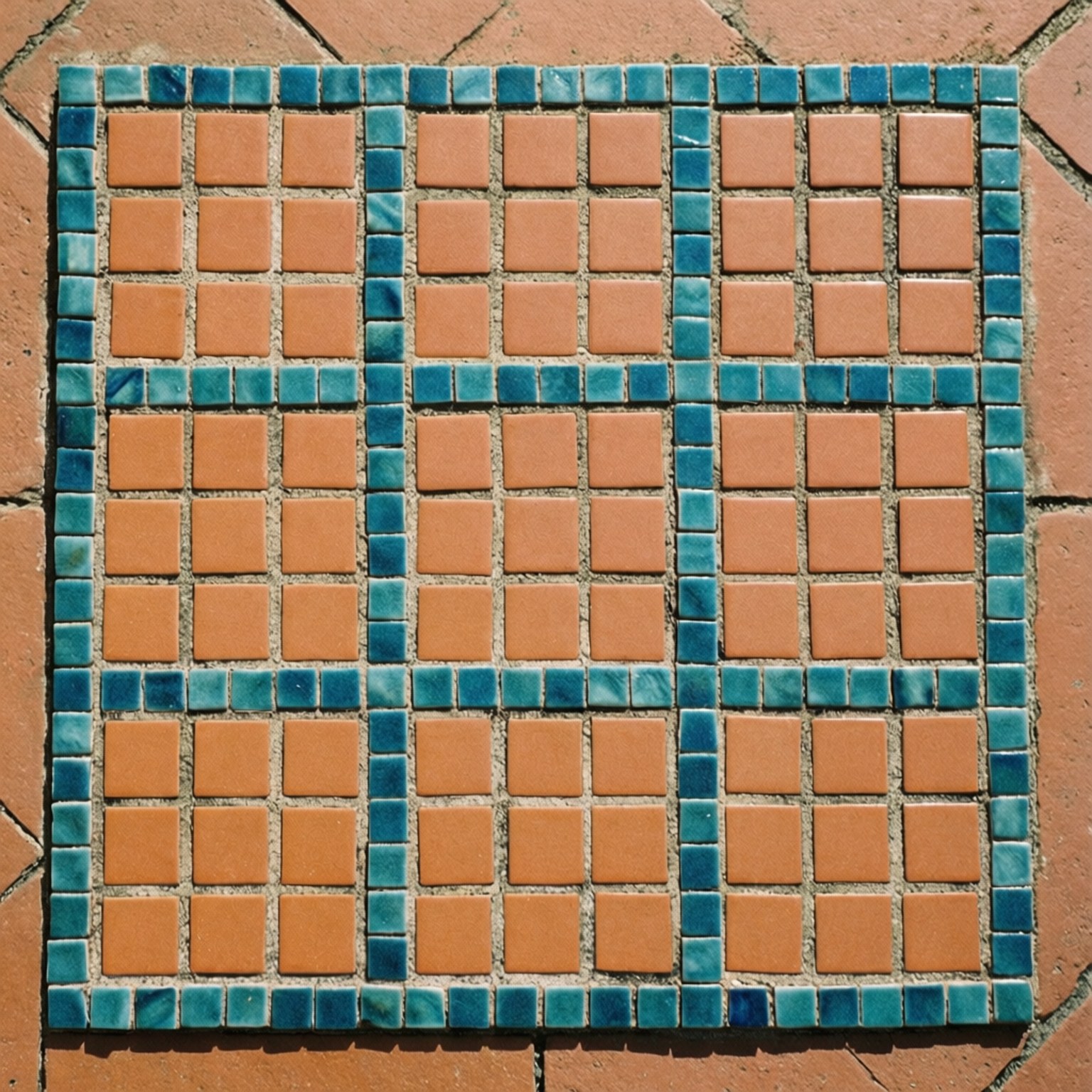 Mosaïek Vierkante Muurpapier