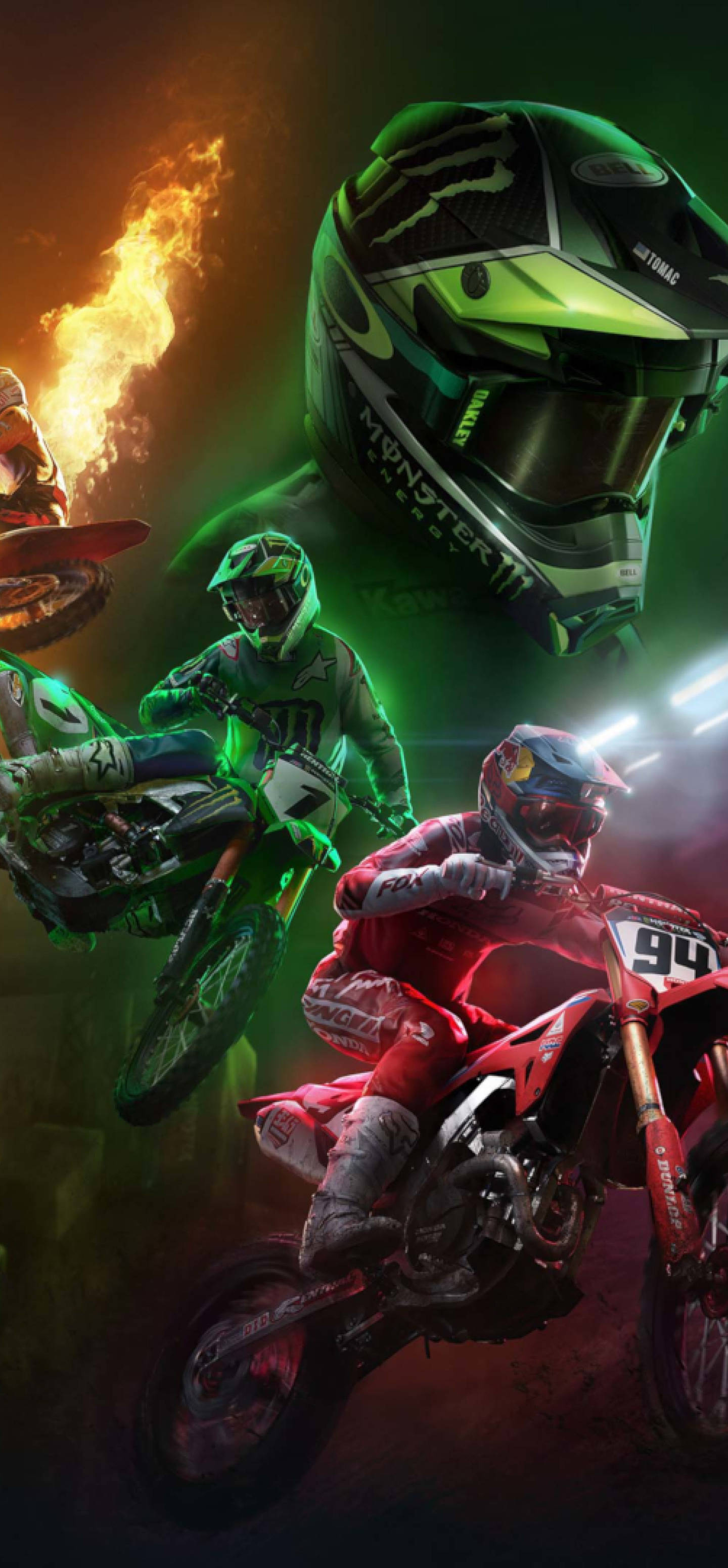motocross-renspeletjie - skermkiekies Muurpapier