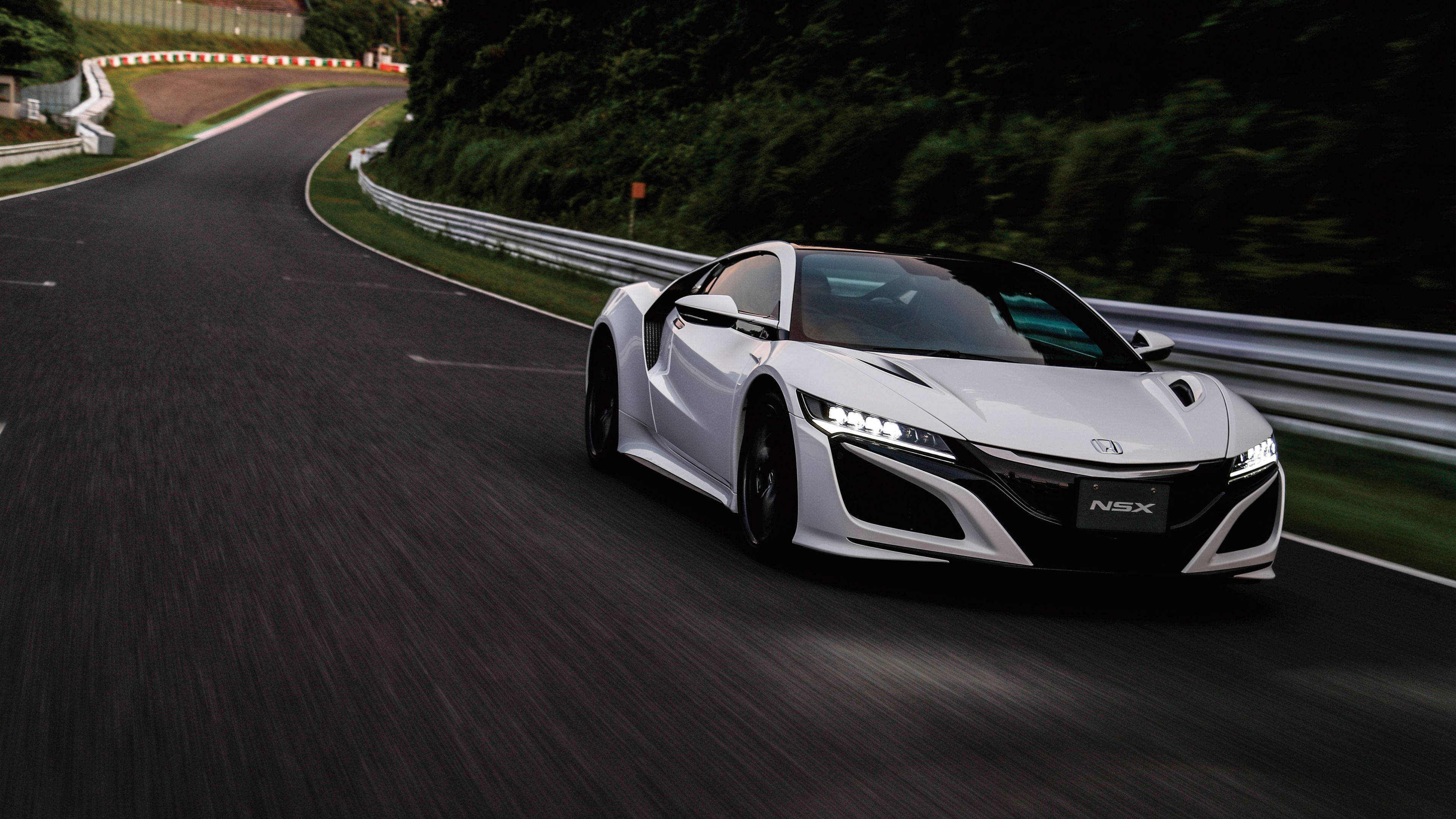 Motor 4K Pêrelwit Honda NSX Muurpapier