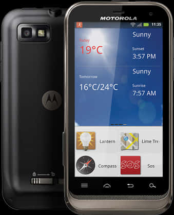 Motorola Android-slimfoon Weerwidgets Muurpapier