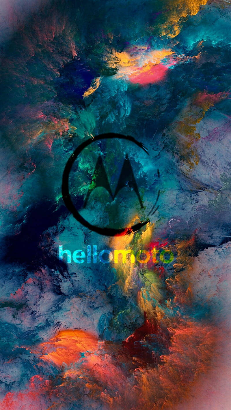 Motorola Kleurvolle Wolkekuns Muurpapier