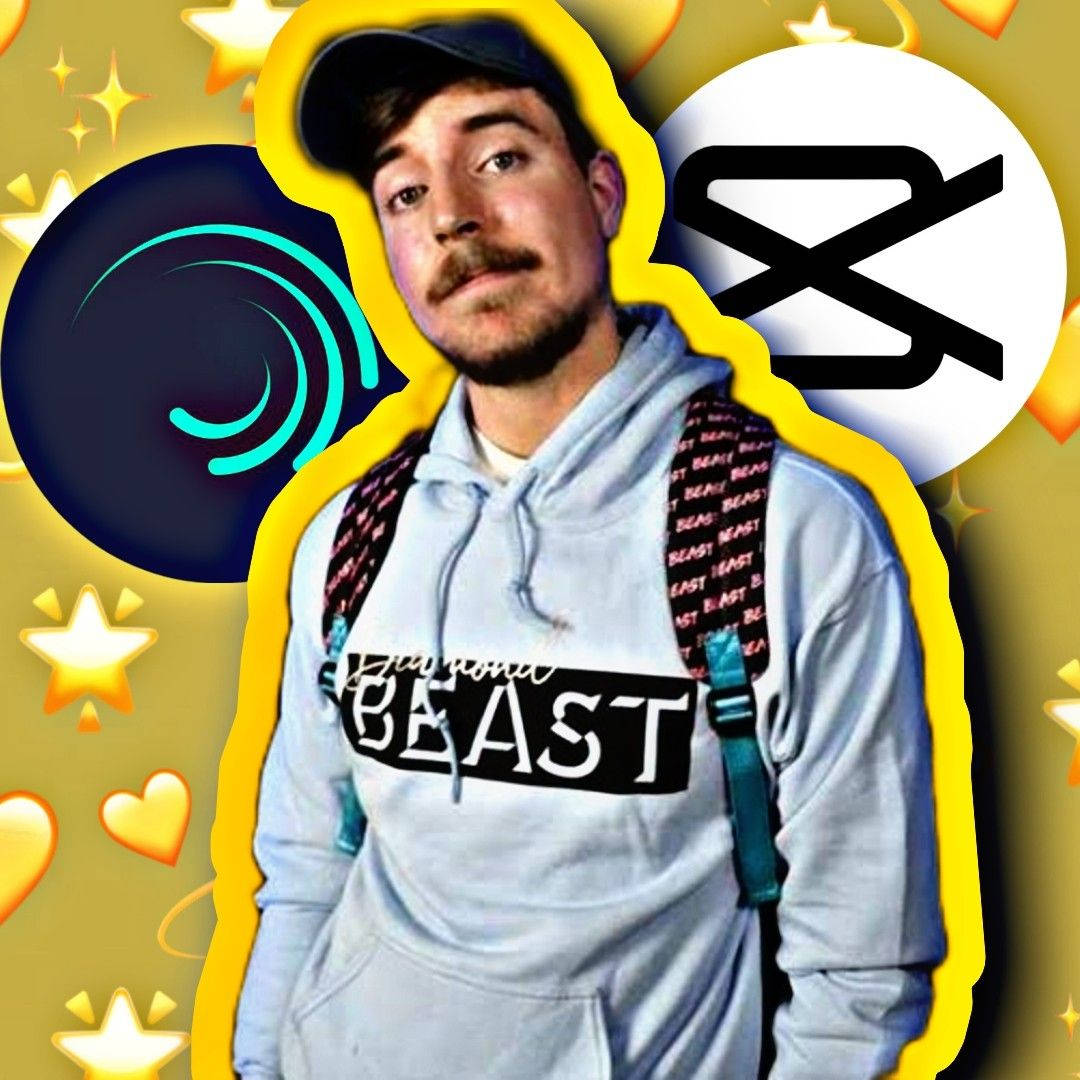 Mr Beast met Alight Motion en Capcut Muurpapier
