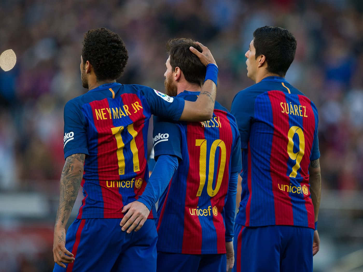 MSN Trio met Neymar wat Messi klop Muurpapier