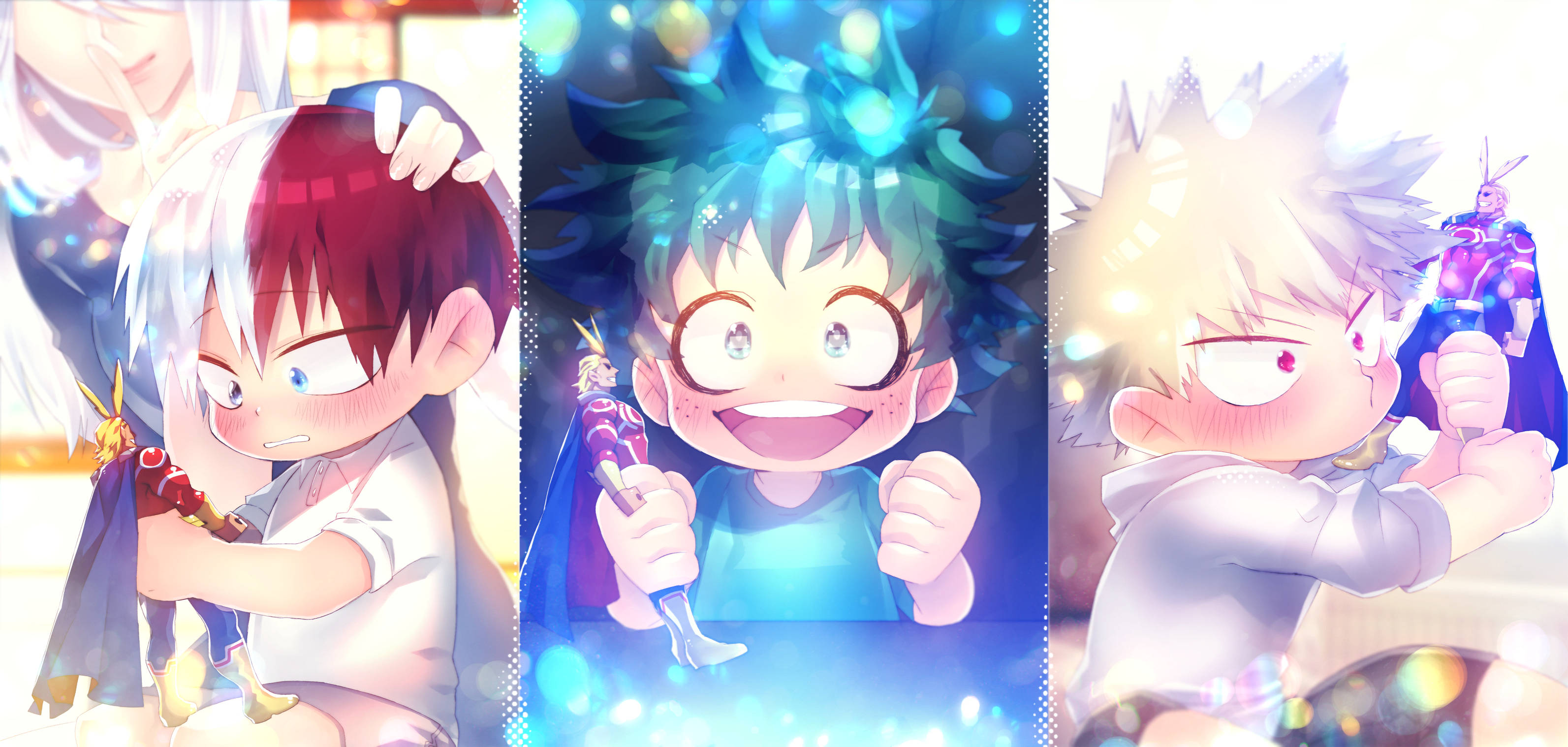 My Hero Academia Oulike Todoroki Muurpapier