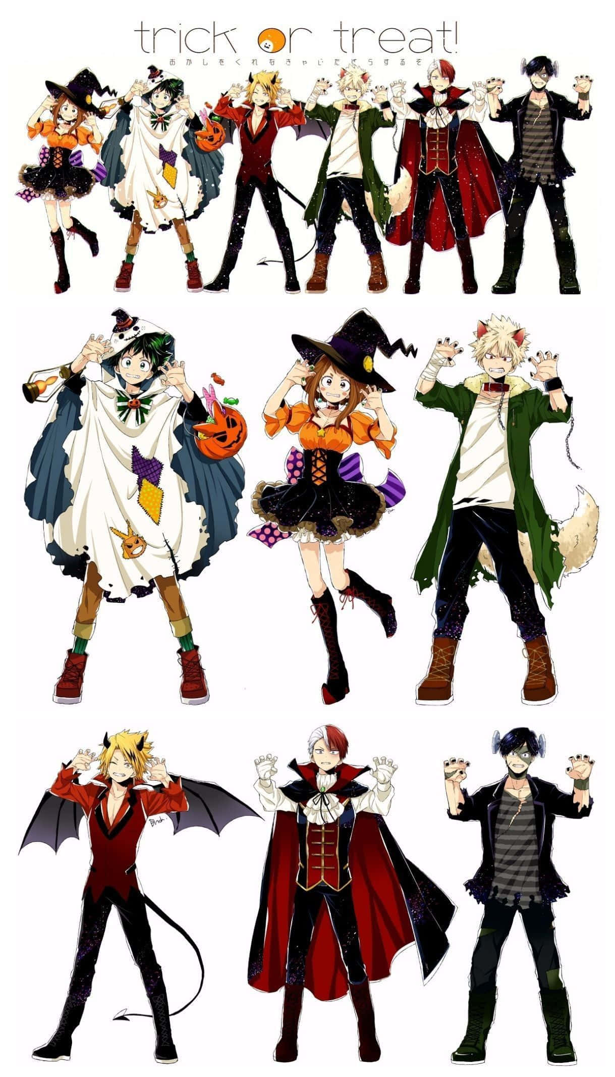 My Hero Academia Halloween Kostuums vir Trick or Treat Muurpapier