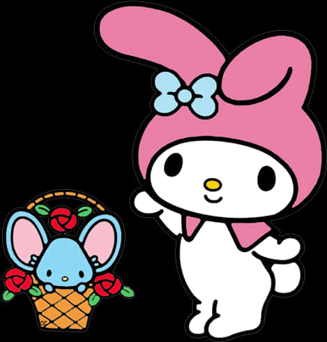 My Melody en Vriend Muurpapier