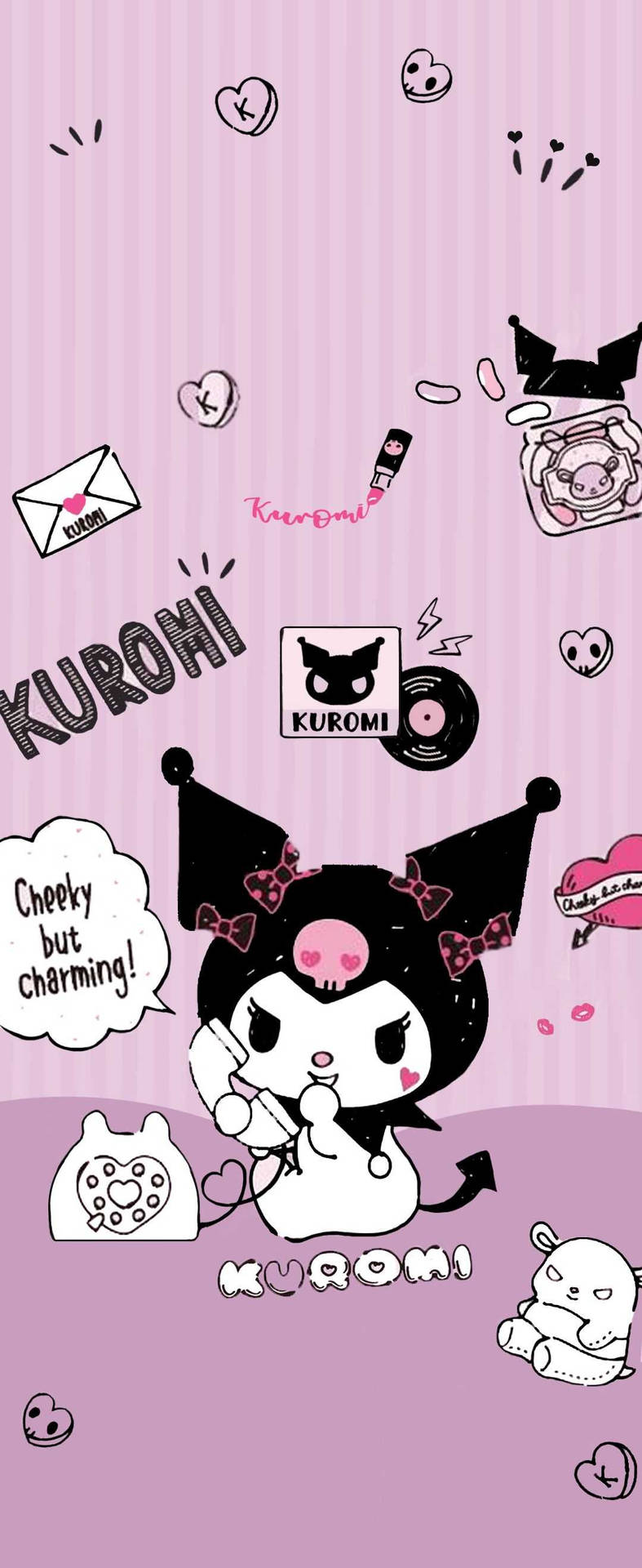 My Melody Kuromi Telefoon Agtergrond Beeld