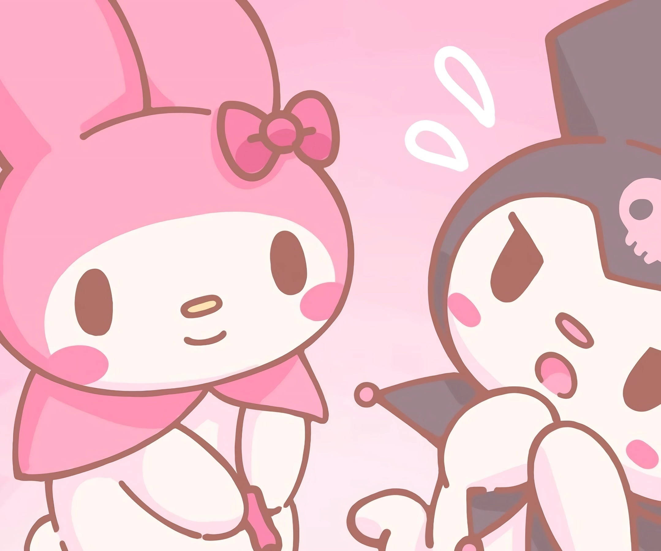 My Melody Kuromi Skoonlessenaar Oulik Muurpapier