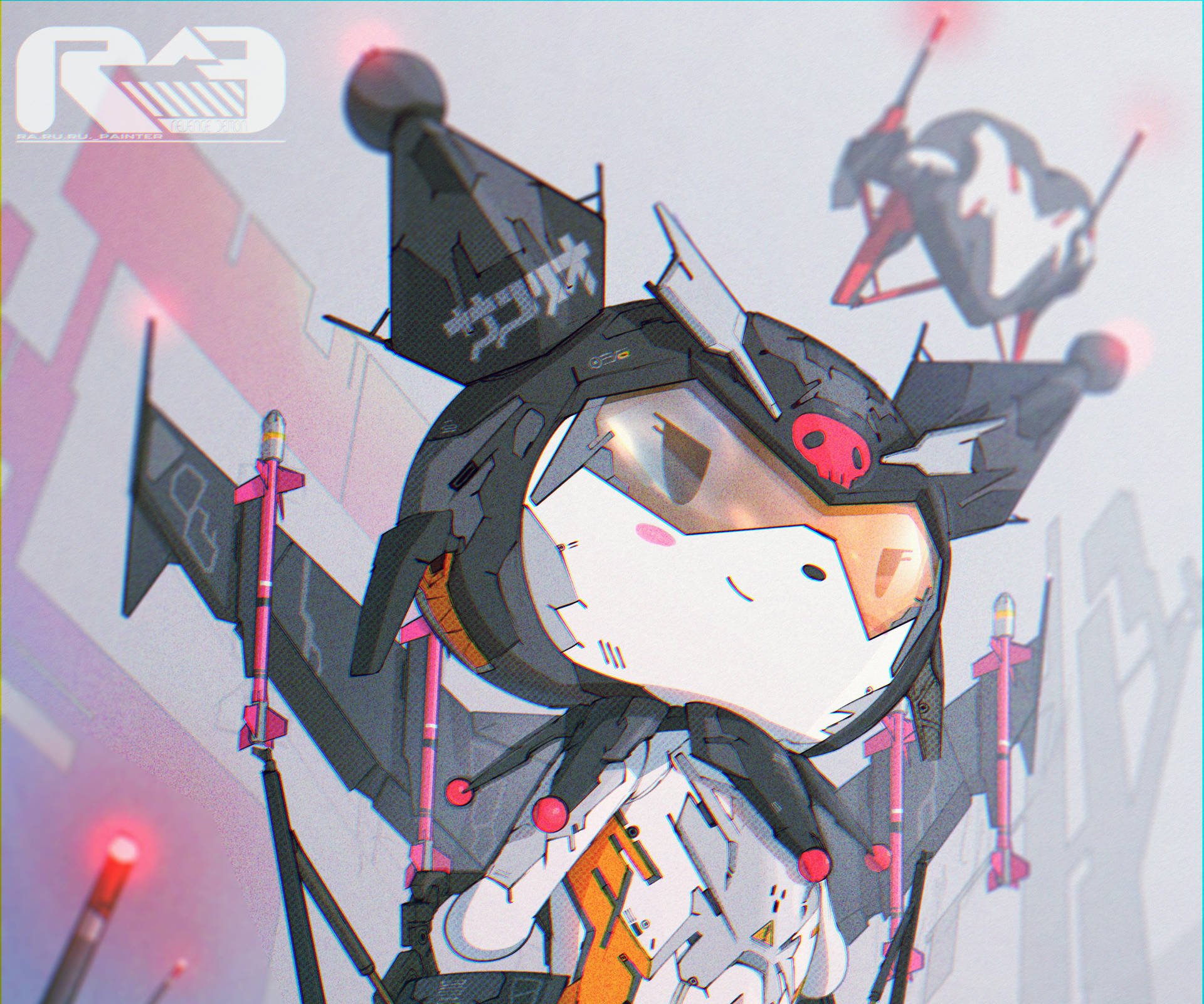 My Melody Kurumi in Robot-uitrusting — Sanrio GIF Muurpapier