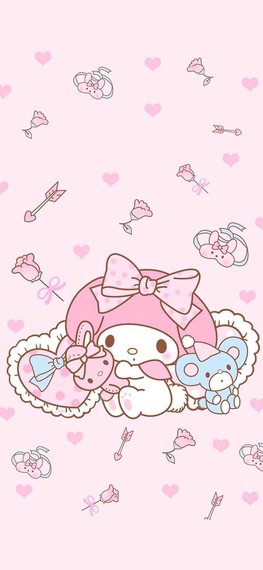 My Melody Wit Konyn Muurpapier