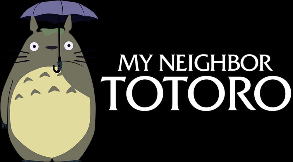 My Neighbor Totoro Karakter met Sambreel — Cool anime GIF Muurpapier