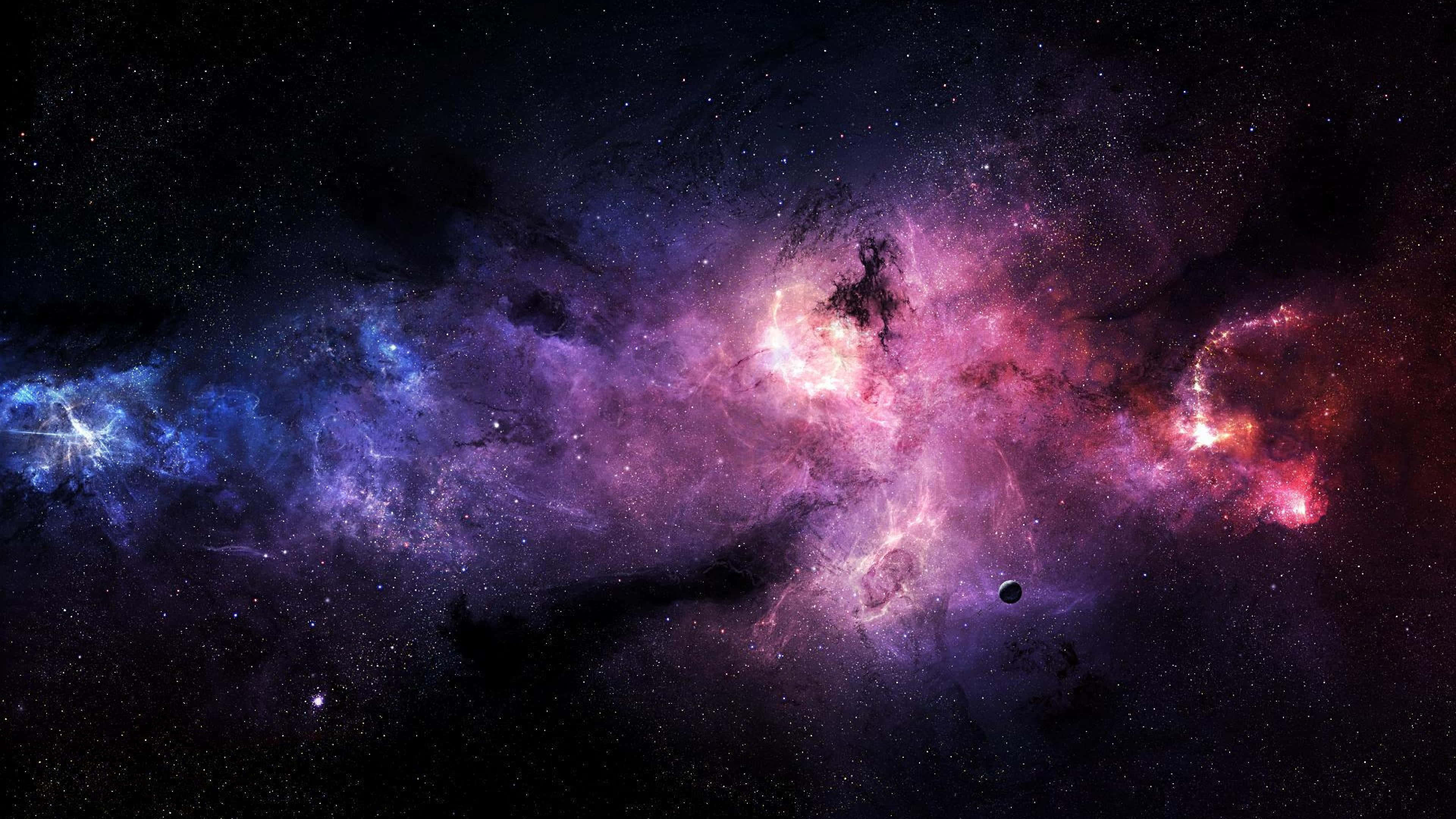 'n Buitenaardse landskap van 'n pragtige 4K-ruimte-agtergrond. Muurpapier
