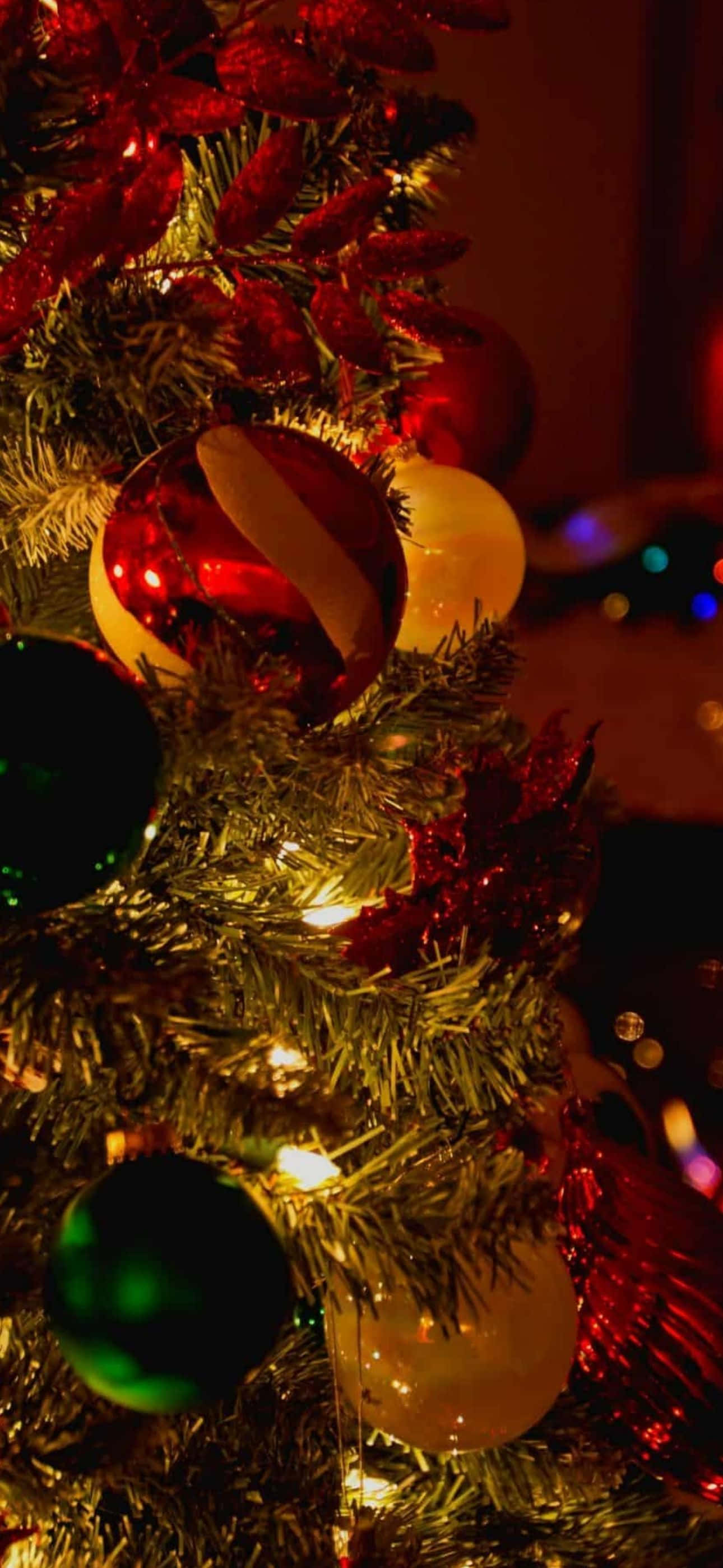 'n Feestelike Kersfees iPhone-agtergrond Muurpapier