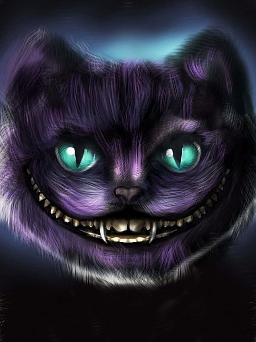 "'n Grillerige glimlag van die Cheshire Cat" Muurpapier