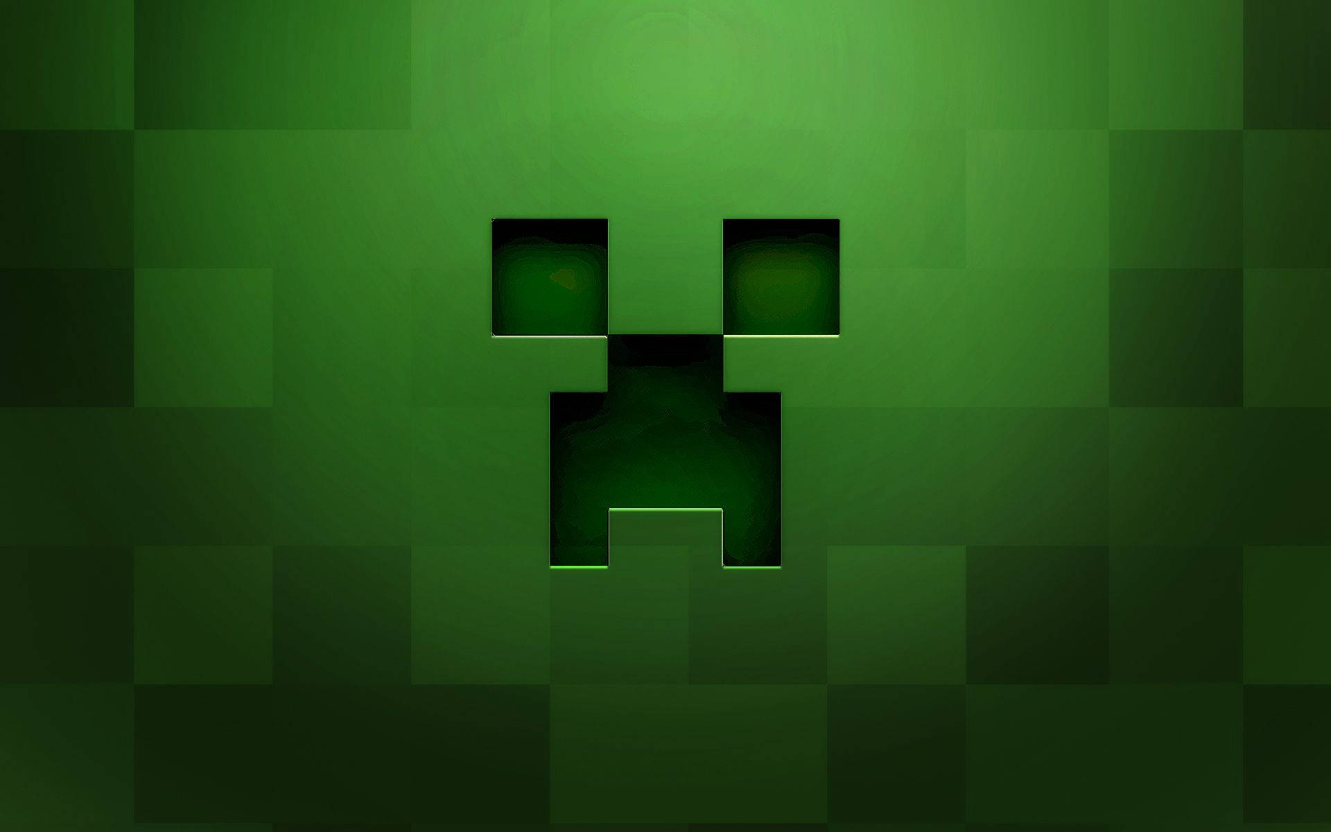 Minecraft donkergroen creeper gesig pixel agtergrond