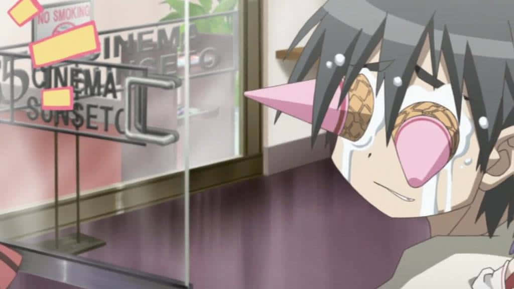 'n Hilariese Oomblik uit Jou Gunsteling-anime Muurpapier
