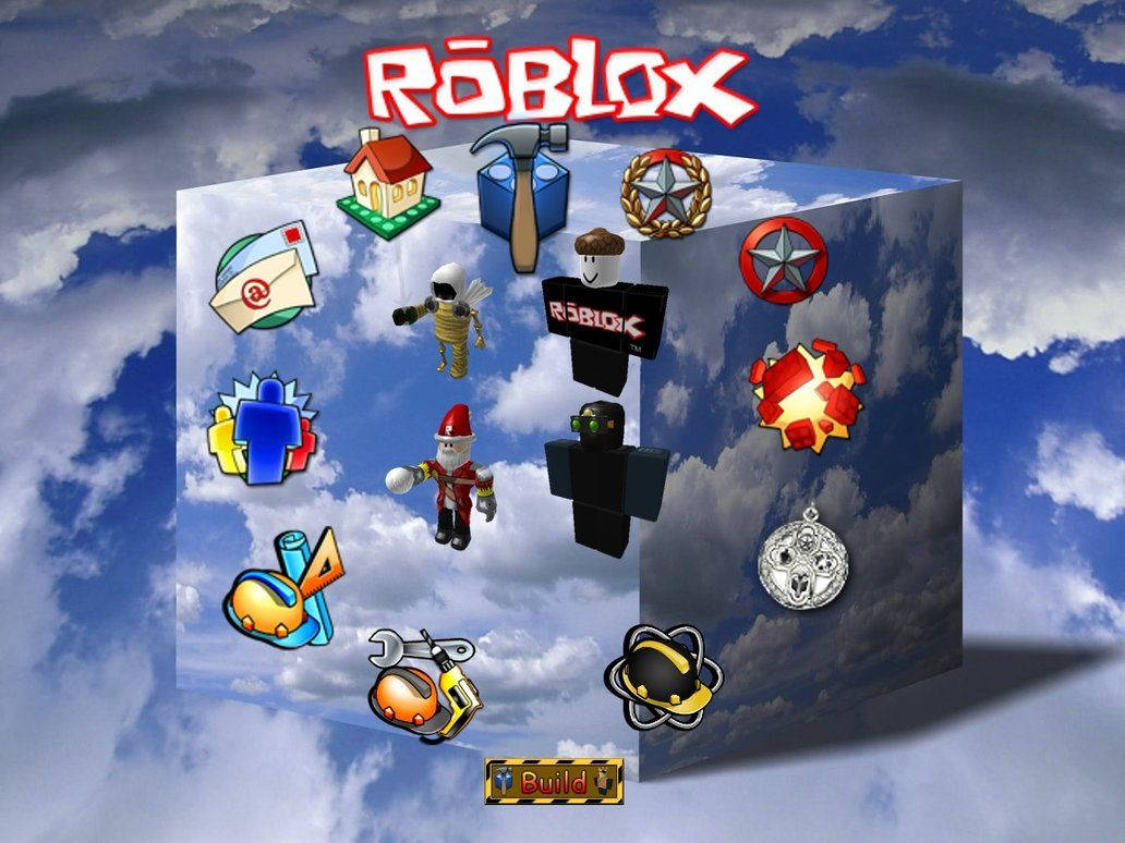 'n Ikoniese Beeld wat die Krag van Roblox Verteenwoordig Muurpapier