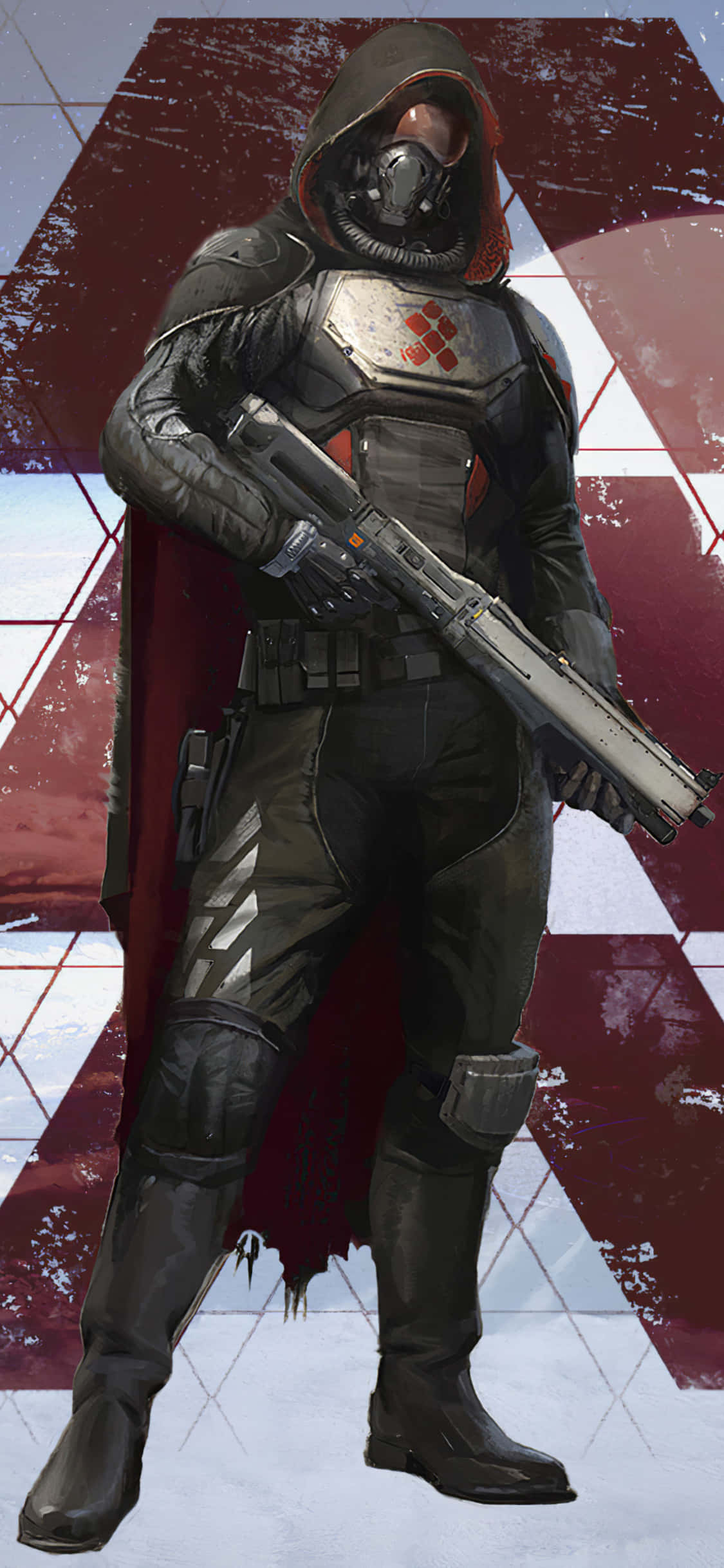 'n Jagter teen 'n Hive Ridder in die spel Destiny 2 Muurpapier