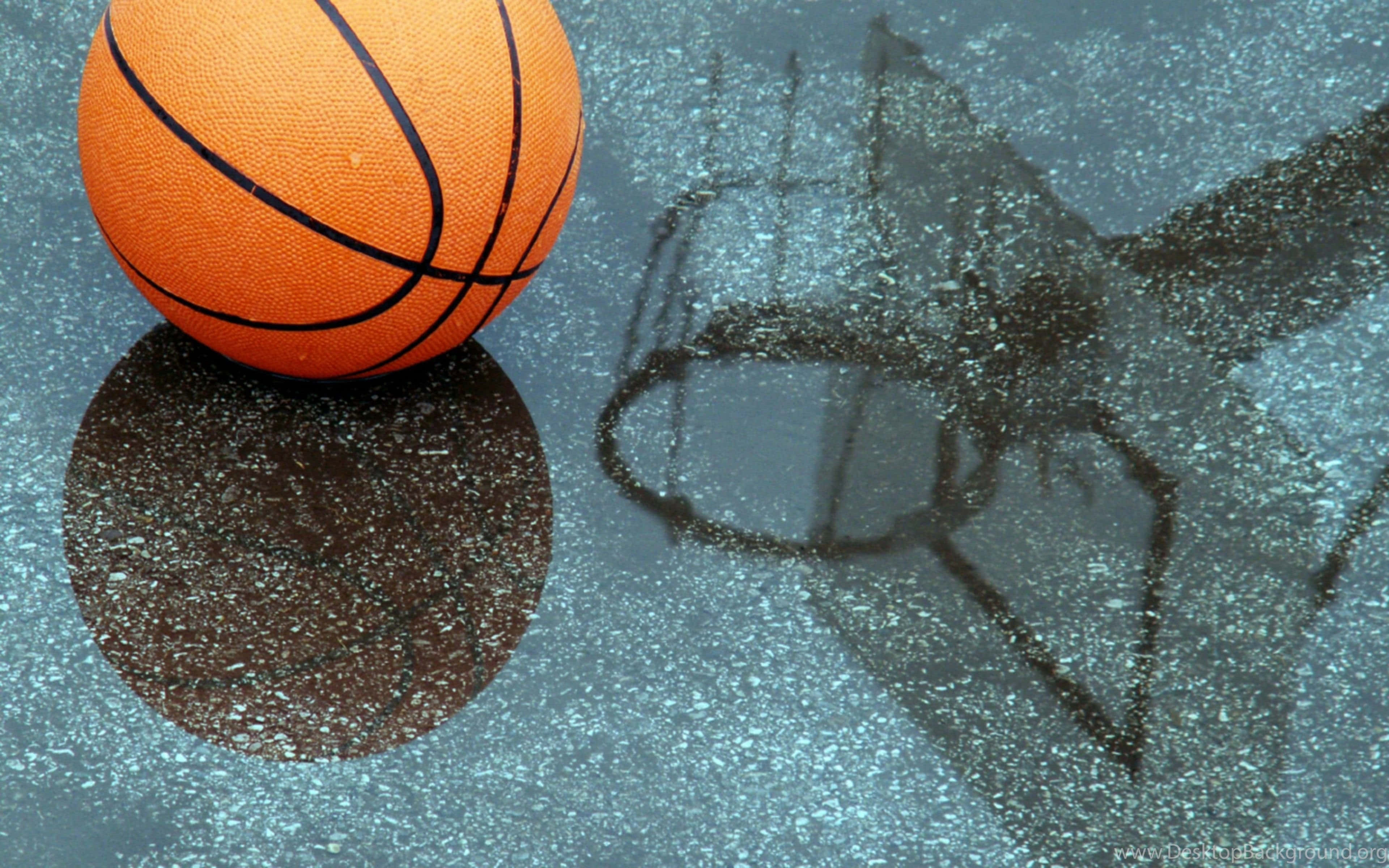 'n Kleurvolle 4K-basketbalagtergrond. Muurpapier