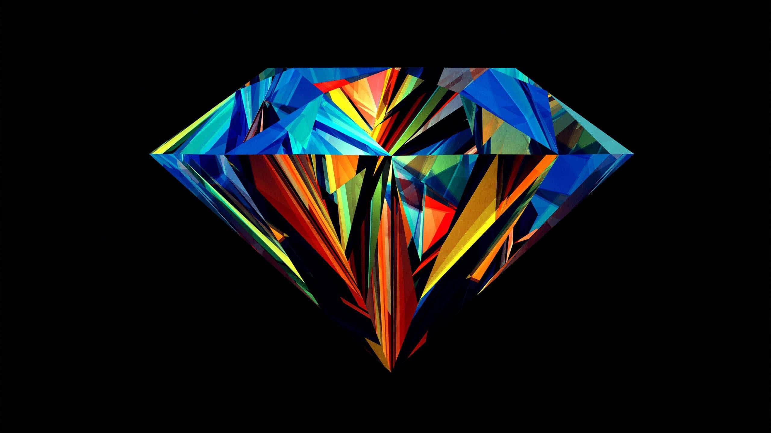 'n Kleurvolle Diamant-estetika Muurpapier