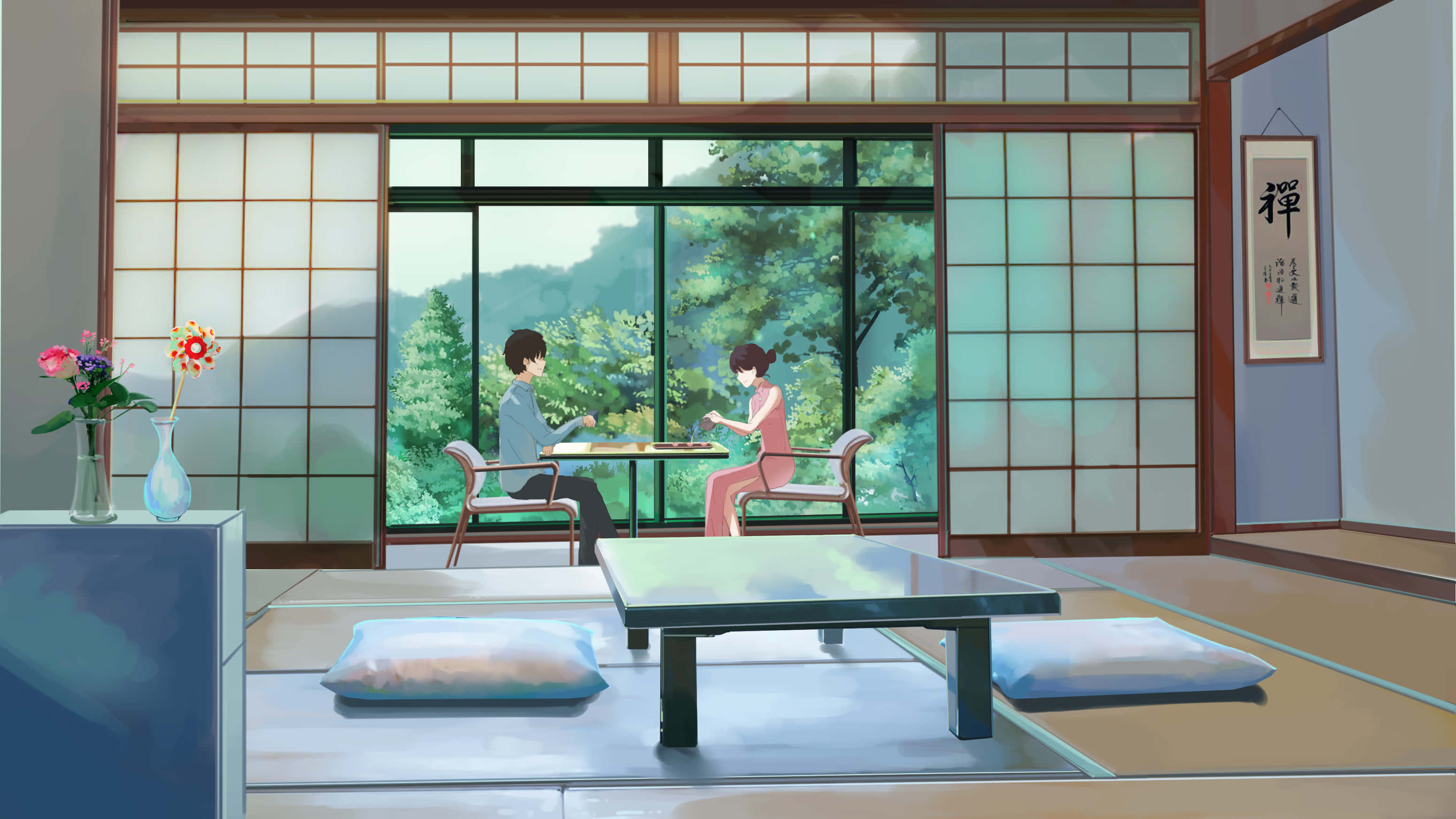 'n Knus Anime-kamer om te Ontspan en in die Fandom te Verdwaal Muurpapier