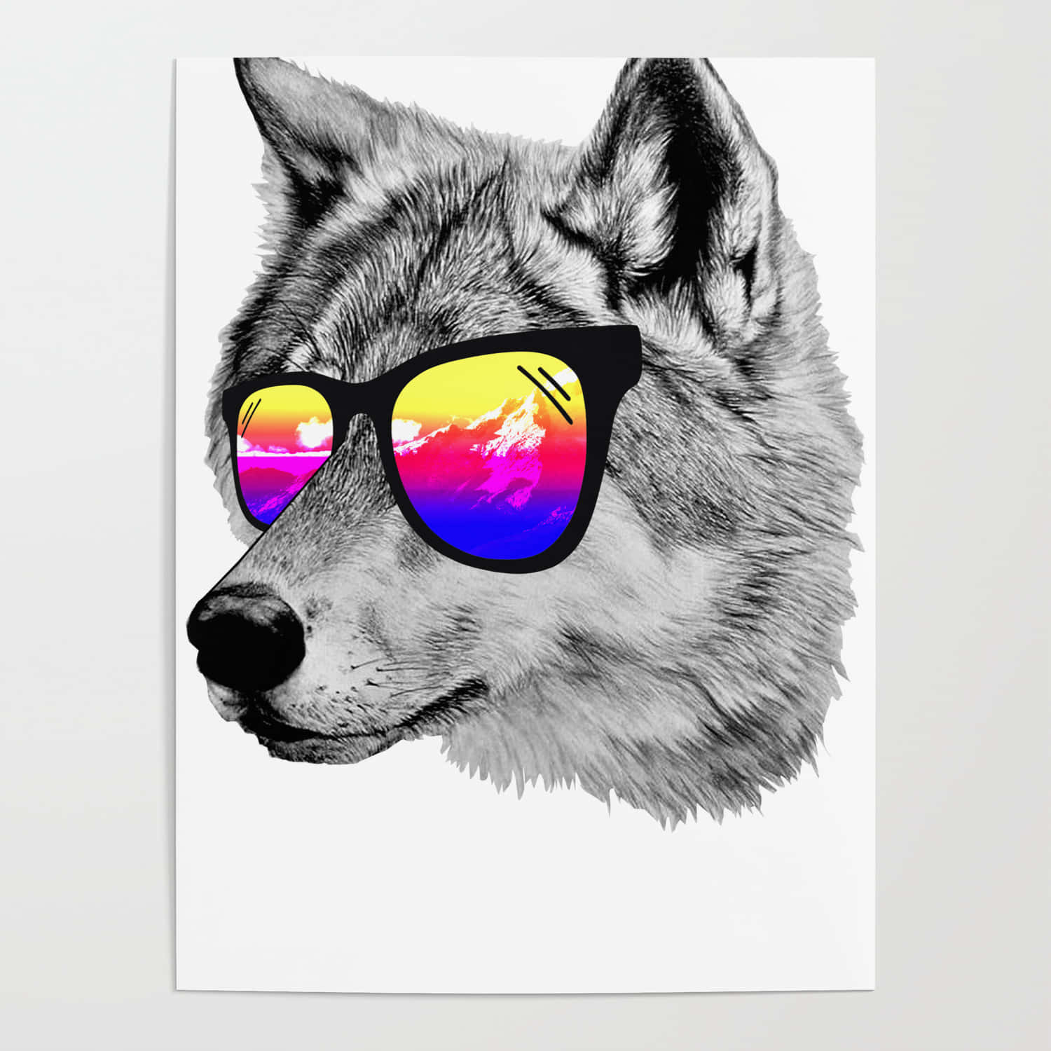 'n Koel, Donker Wolf in die Nag Muurpapier