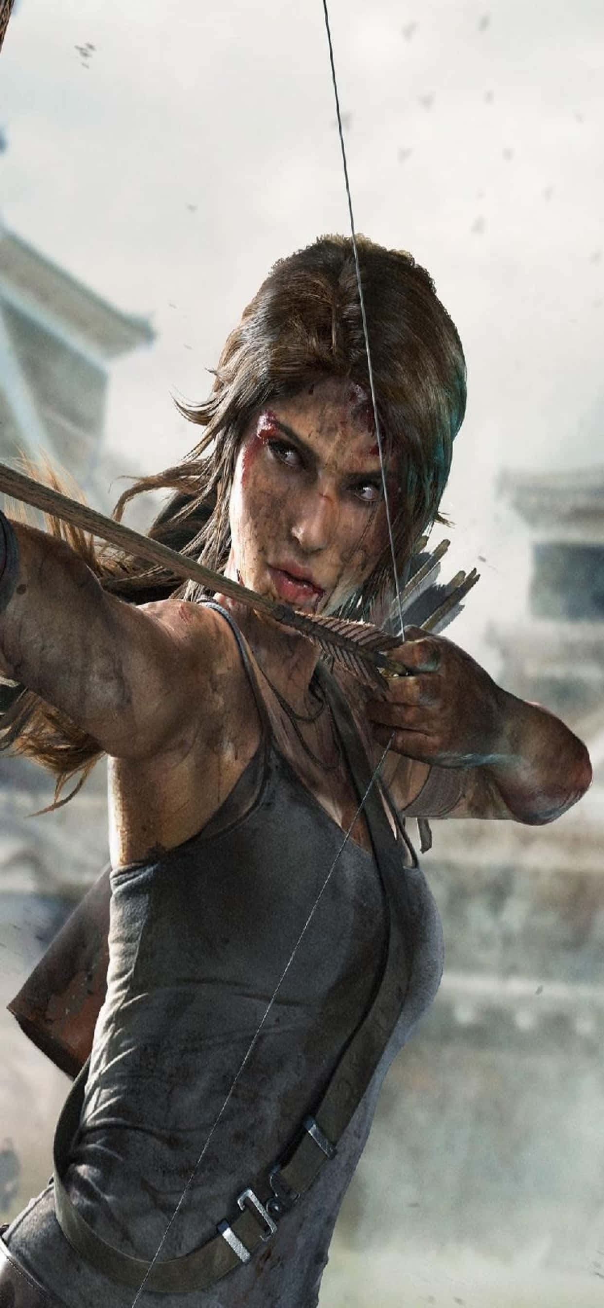 'n Kragtige Avontuur Wag: Verken die Verborge Skatte van Rise of the Tomb Raider met jou iPhone Xs Max! Muurpapier