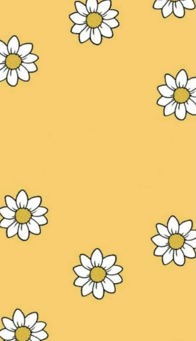 'n Lewendige geel horison straal positiwiteit uit Muurpapier