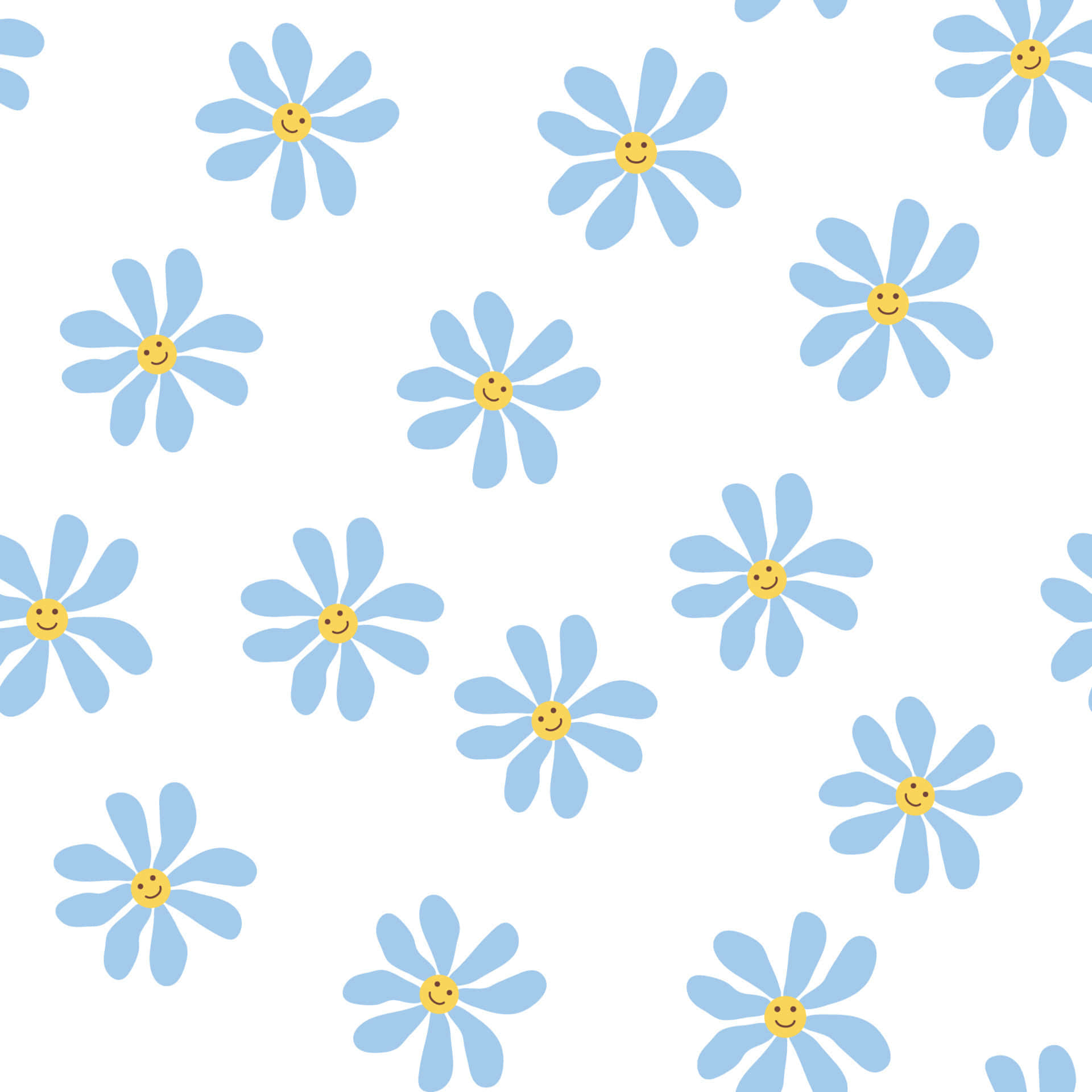 'n Lewendige patroon van 70's-geïnspireerde blomme. Muurpapier