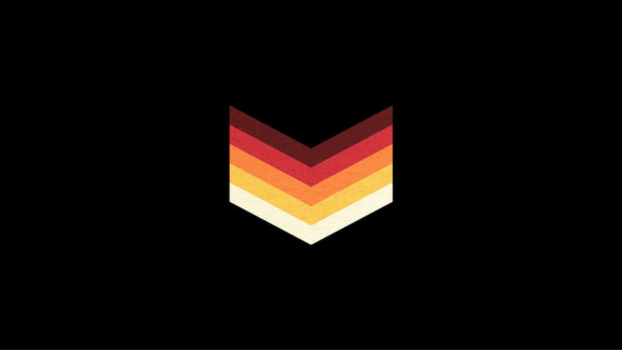 'n logo met 'n chevron op 'n swart agtergrond Muurpapier